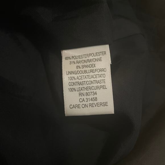 BCBGMAXAZRIA Skirt | Y2K Lace-Up Back, Leather Trim, Pencil Fit, 2 - Picture 6 of 6